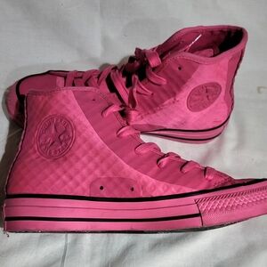 Converse Pink Canvas High-Top Sneakers